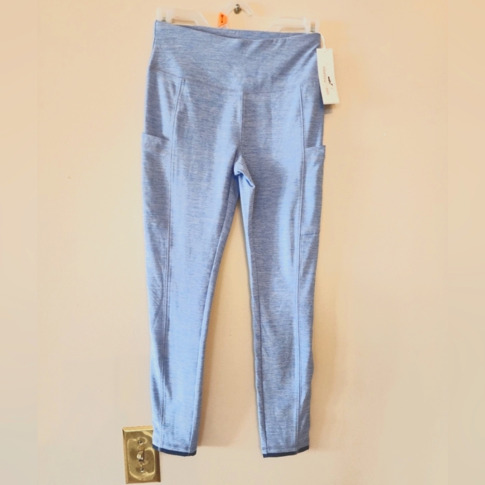Vineyard Vines performance leggings Bayside blue xs Msrp 88.00 New with tags